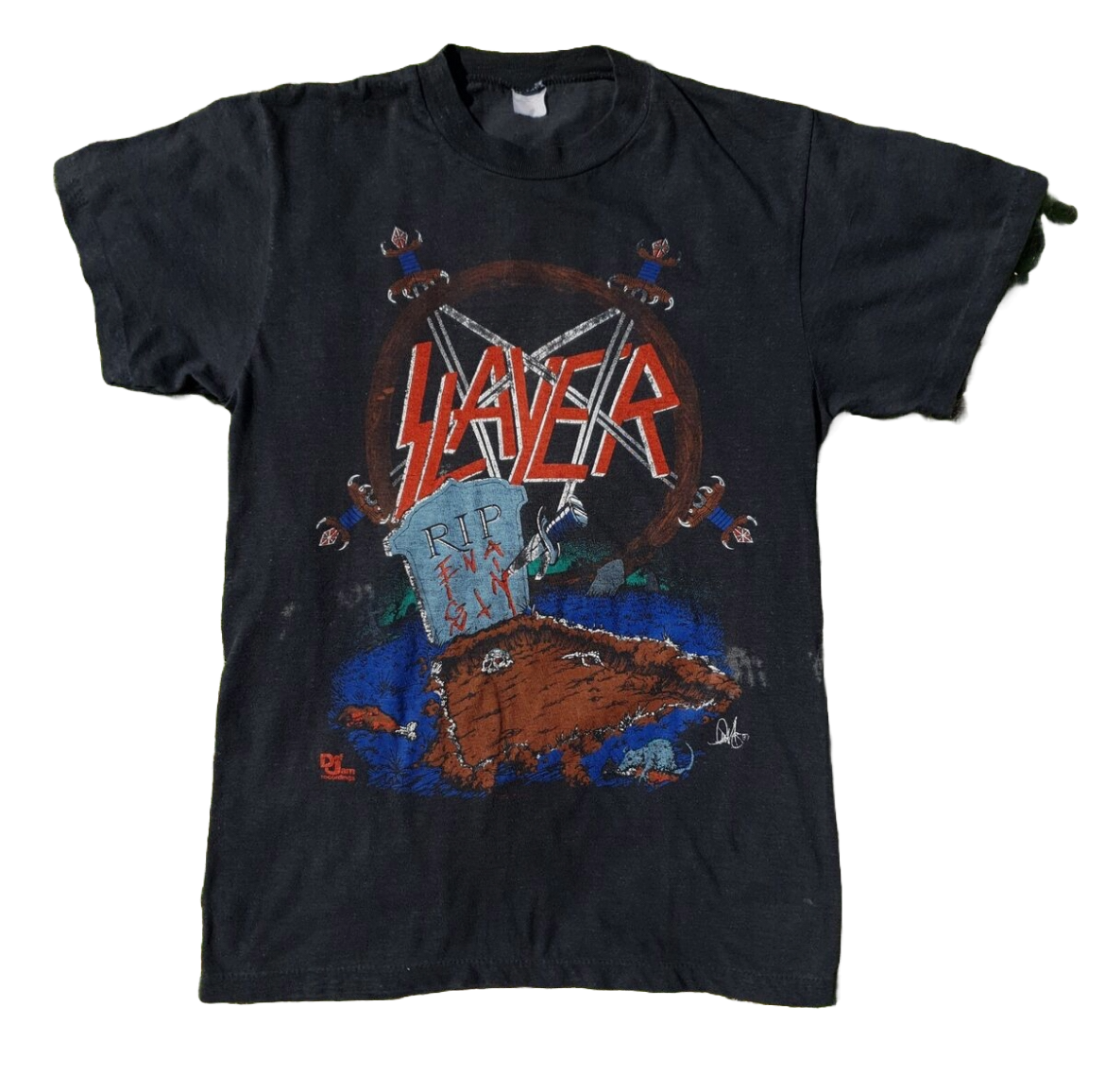 1987 SLAYER REIGN IN PAIN EUROPEAN TOUR T-SHIRT